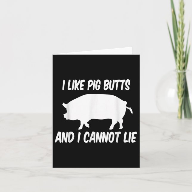 Tarjeta Me Gusta El Cerdo Butts Barbecue (Anverso)