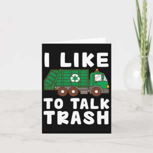 Tarjeta Me gusta hablar de basura Camión de recogida de re