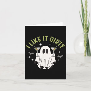 Tarjeta Me gusta Halloween sucio Dirty Martini Fantasma