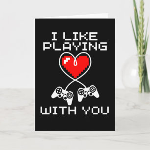 Tarjeta Me Gusta Jugar Contigo Video Jugador Día de San Va