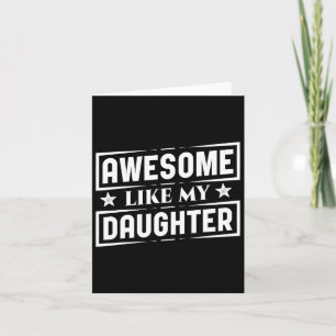 Tarjeta Me Gusta La Camiseta De Mis Hijas Mejor Papá Diver
