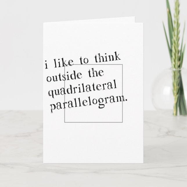 Tarjeta Me Gusta Pensar Fuera De La Caja (Anverso)