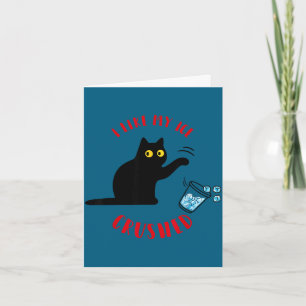Tarjeta Me gusta que mi hielo esté triturado, gato diverti