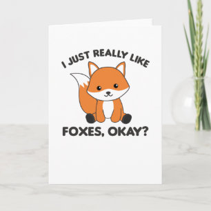 Tarjeta Me Gusta Realmente Foxes Ok Funny Fox