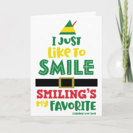 Tarjeta Me gusta sonreír a Navidades © GraphicLoveShop