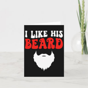 Tarjeta Me Gusta Su Barba Parejas Divertidos San Valentín