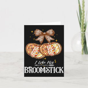 Tarjeta Me Gusta Su Escoba Le Gustan Mis Calabazas Parejas