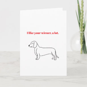 Tarjeta Me Gusta Tu Salchicha Día de San Valentín
