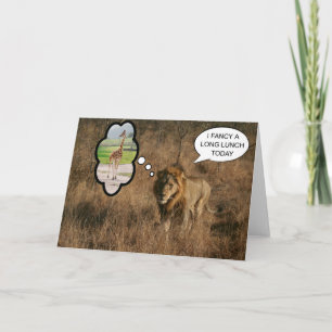 Tarjeta Me gusta un almuerzo largo