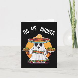 Tarjeta Me Gustan Fantasmas Divertidos de Halloween Mexica