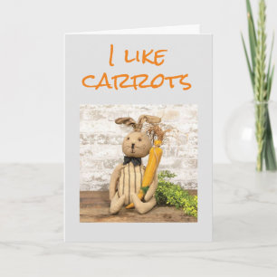 TARJETA **ME GUSTAN LAS CARROTAS PERO TE AMO MÁS**