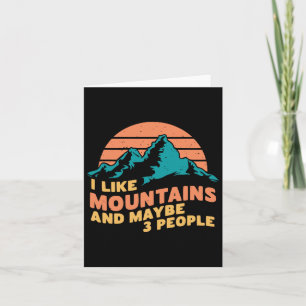 Tarjeta Me Gustan Las Montañas Y Tal Vez 3 Personas Camina