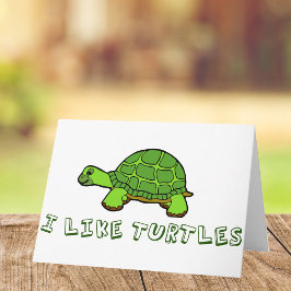 Tarjeta Me Gustan Las Tortugas