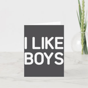 Tarjeta Me gustan los chicos chistes divertidos sarcástico