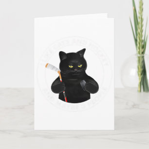 Tarjeta Me gustan los gatos y el hockey y quizás 3 persona