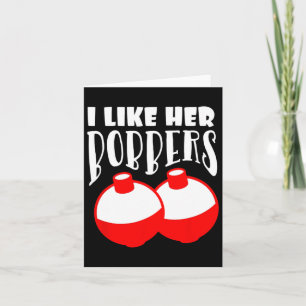 Tarjeta Me gustan los hombres sus Bobbers divertidos Parej