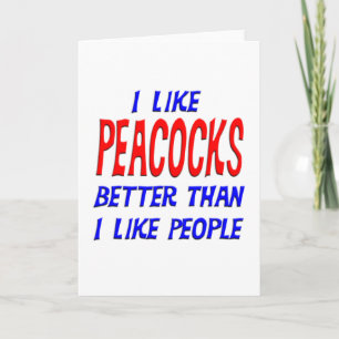 Tarjeta Me Gustan Los Peacocks Mejor Que Los Saludos De La