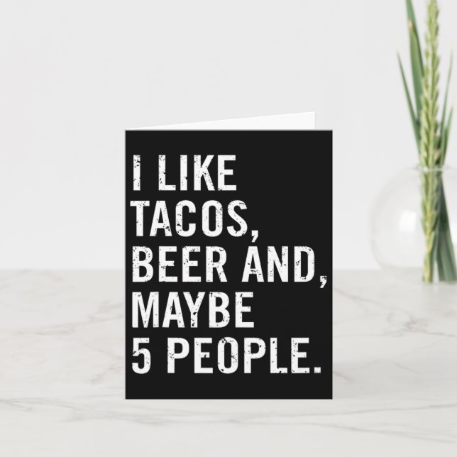 Tarjeta Me Gustan Los Tacos Cinco De Mayo (Anverso)