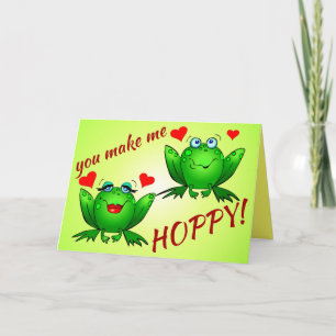 Tarjeta Me haces enamorar a mí de las divertidas ranas rom