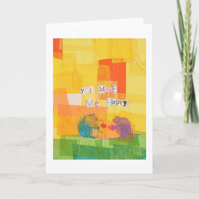 Tarjeta Me haces feliz (Anverso)