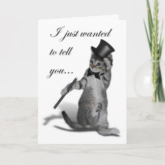 Tarjeta ¡Me haces sentir como bailando! Gato zapateando
