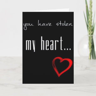 TARJETA **ME HAS ROBADO EL CORAZÓN** AMOR