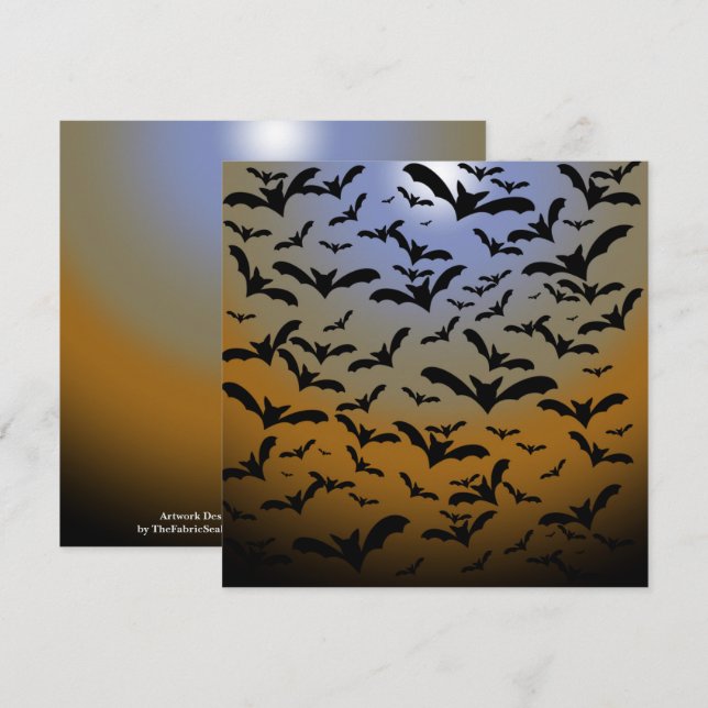 Tarjeta Me he ido de fiesta por los murciélagos negros y l (Anverso / Reverso)