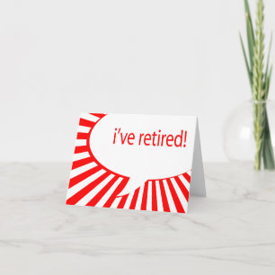 Tarjeta ¡me he retirado! (burbuja del cómic)