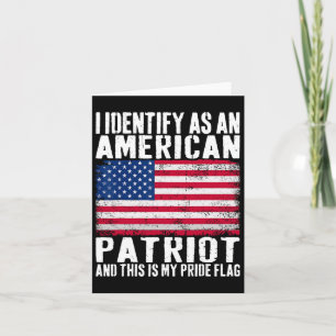 Tarjeta Me Identifico Como Patriota Estadounidense Este Es