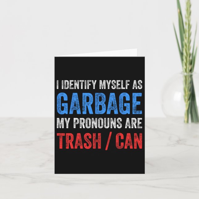 Tarjeta Me Identifico Como Seguidores de Basura para Trump (Anverso)