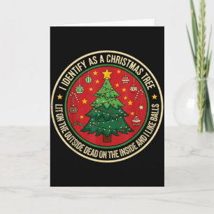 Tarjeta Me Identifico Como Un Árbol De Navidad Encendido P