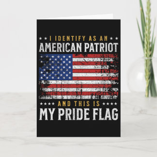 Tarjeta Me identifico como un patriota americano y esta es