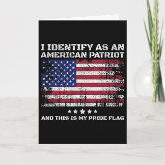Tarjeta Me identifico como un patriota americano y esta es