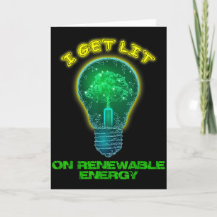 Tarjeta Me Ilumino Con Energía Alternativa Limpia Renovabl