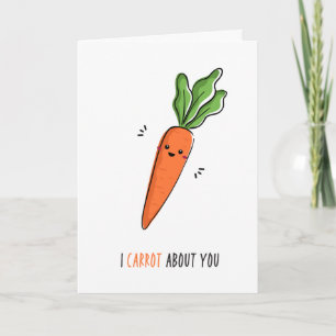 Tarjeta Me Importa una Zanahoria por Ti Chiste Divertido