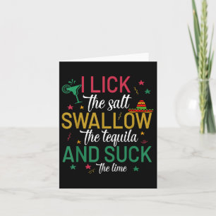 Tarjeta Me Lame La Sal Tragar El Tequila Cinco De Mayo