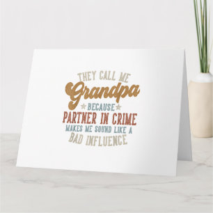 Tarjeta Me llaman abuelo divertido día del padre abuelo