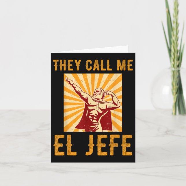 Tarjeta Me Llaman El Jefe Jefe Chiste Mexicano (Anverso)