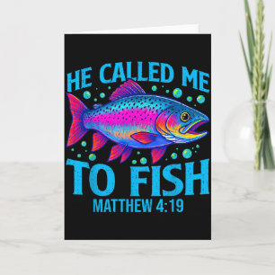 Tarjeta Me Llamó Para Pescar Mateo 4_19 Fe Cristiana