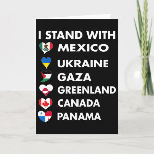 Tarjeta Me mantengo con Canadá Groenlandia México Panamá G