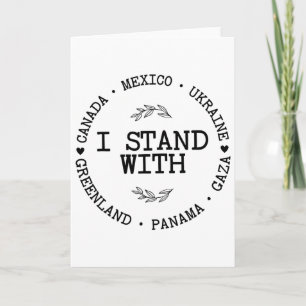 Tarjeta Me mantengo con Canadá Groenlandia México Panamá G