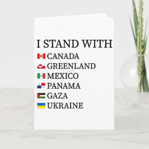 Tarjeta Me mantengo con Canadá Groenlandia México Panamá G