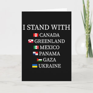Tarjeta Me mantengo con Canadá Groenlandia México Panamá G