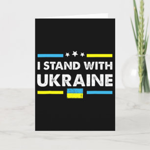 Tarjeta Me mantengo con Ucrania Bandera ucraniana Apoyo a