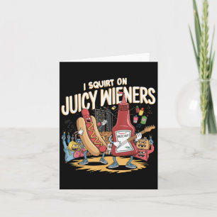 Tarjeta Me Meo Con Salchichas Jugosas Meme Humor Sarcástic