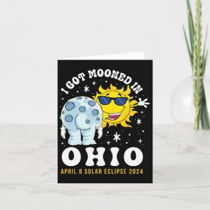 Tarjeta Me Mooné En El Eclipse Solar Total De Ohio 2024