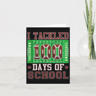 Tarjeta Me Ocupé De 100 Días De Fútbol Escolar 100 Días Ki