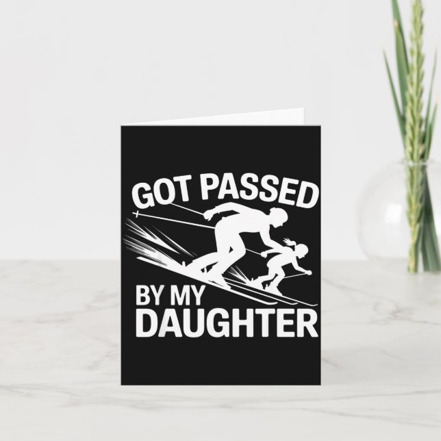 Tarjeta Me Pisé Con Mi Hija Esquí (Anverso)