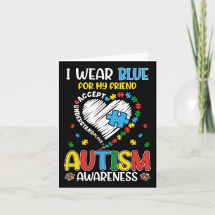 Tarjeta Me Pongo Azul Por Mi Amigo Concienciación Sobre El
