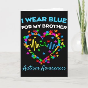 Tarjeta Me pongo azul por mi hermano Mes de concienciación